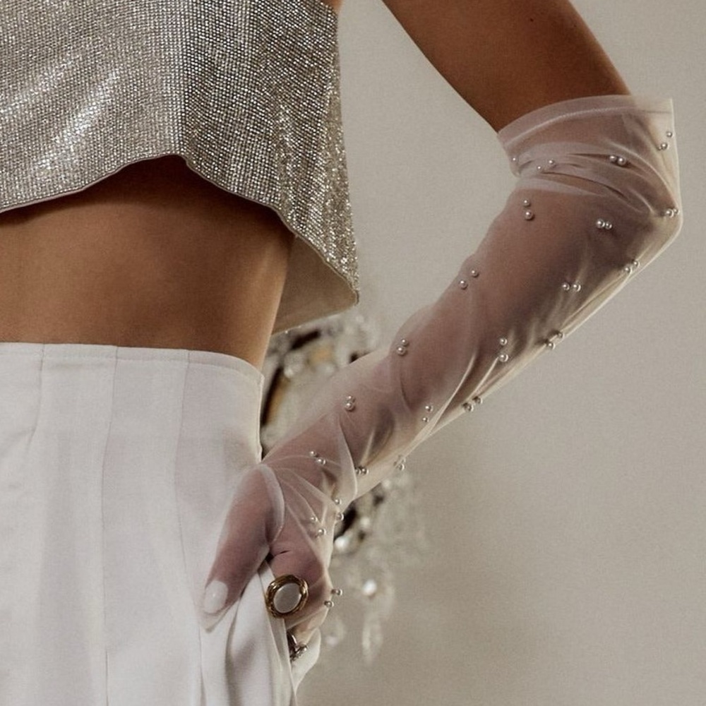 Adaline Pearl Bridal Gloves
